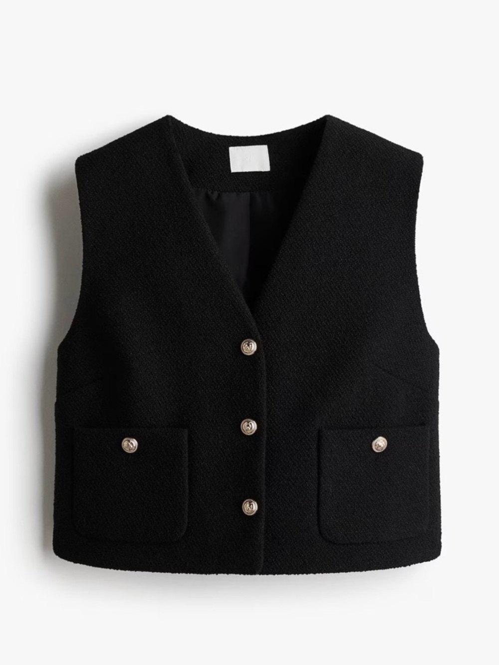 H&M Black Boucle Vest